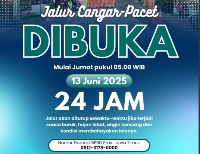 
					Perbaikan Pasca Longsor Selesai 100 Persen, Gubernur Khofifah Pastikan Jalur Pacet-Cangar Aman Dibuka 24 Jam