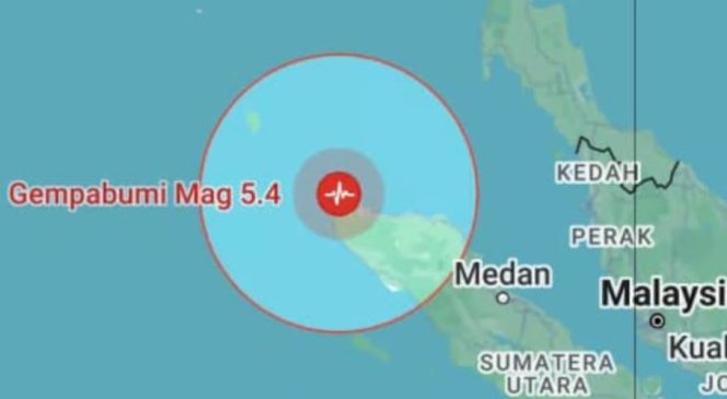 
					Gempa Magnitudo 5,4 Guncang Banda Aceh