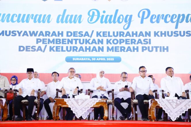 
Pengesahan 3229 Koperasi Merah Putih Jatim Tertinggi Nasional, Gubernur Khofifah Optimis Segera  Wujudkan 100% di Seluruh Desa/Kelurahan se Jatim