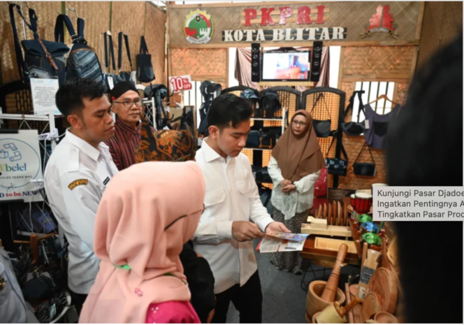 
Pasar Djadoel Blitar Dibuka, Wapres: Produk Lokal Harus Naik Kelas