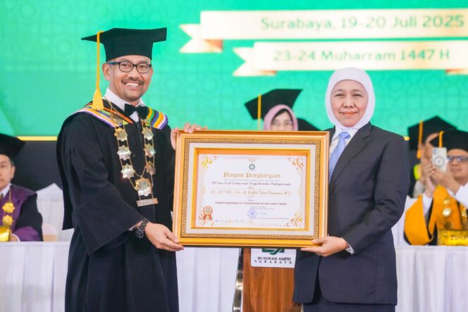 
					Orasi Ilmiah di Hadapan Ribuan Wisudawan UINSA, Gubernur Khofifah Tegaskan Komitmen Bangun Pendidikan Islam Inklusif,  Kolaboratif dan Berdampak