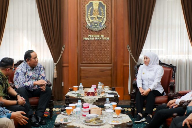 
Gubernur Khofifah Kordinasi Dengan Pertamina  Pastikan Distribusi dan Stok BBM di Jember  Aman