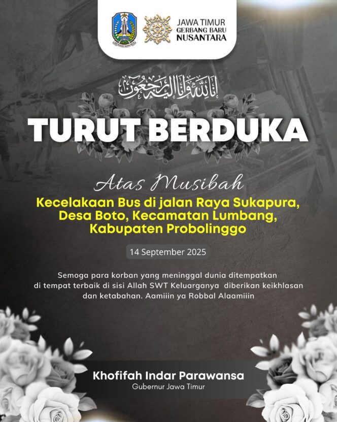 
					Gubernur Khofifah Berduka atas Kecelakaan di Bromo, Perintahkan Dishub Evaluasi Armada Wisata