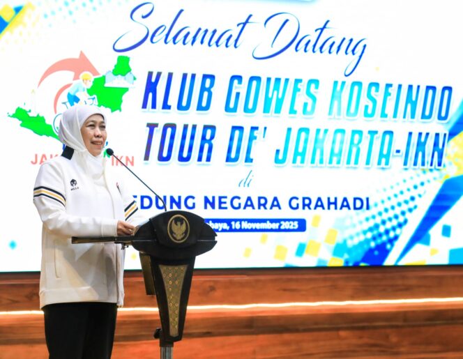 
Gubernur Khofifah Sambut Hangat Pesepeda Tour de’ Jakarta–IKN, Ajak Gaungkan Solidaritas Lintas Daerah