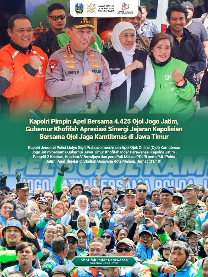 
Gubernur Khofifah Tekankan Kolaborasi Pemerintah, TNI-Polri, dan Ojol Sebagai Pilar Ketertiban Jawa Timur