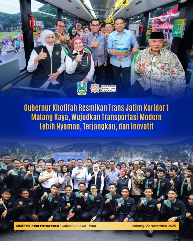 
					Demi Konektivitas Malang Raya, Gubernur Khofifah Luncurkan Trans Jatim Koridor 1, Akses Transportasi Diperluas