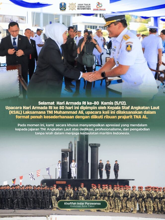 
					Gubernur Khofifah: Armada RI Selalu Hadir dalam Situasi Kemanusiaan dan Keselamatan Warga