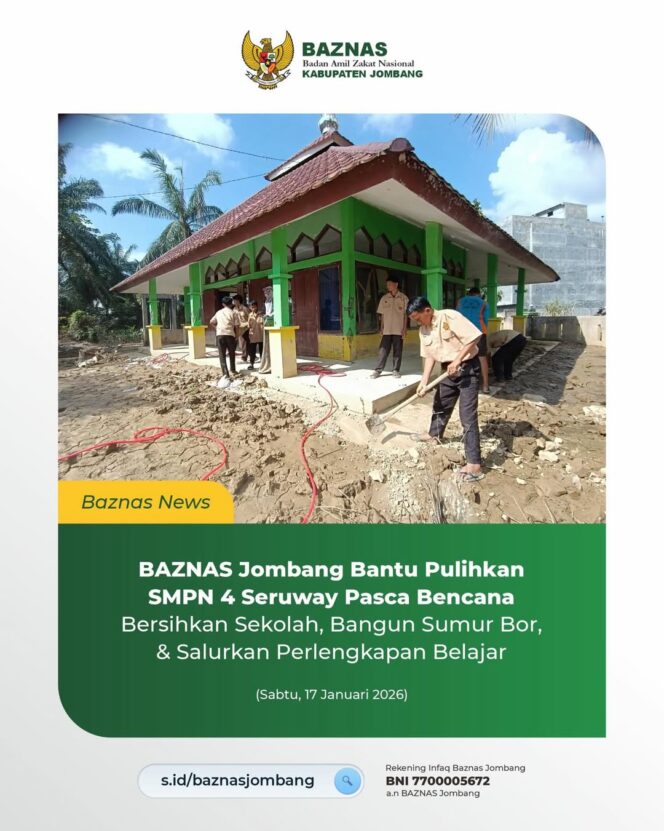 
BAZNAS Jombang Peduli Pendidikan Korban Bencana di Seruway