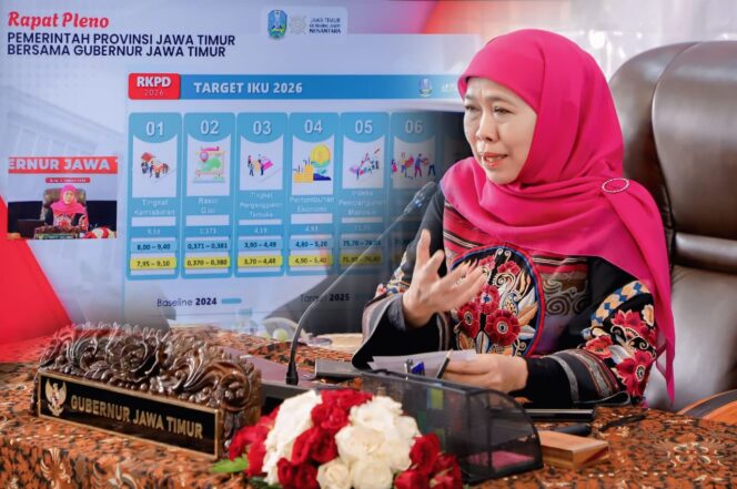 
Gubernur Khofifah Pimpin Pleno Hybrid dari Batu, Pastikan Penyesuaian Anggaran Bukan Pengurangan, Fokus pada Dampak Signifikan untuk Publik