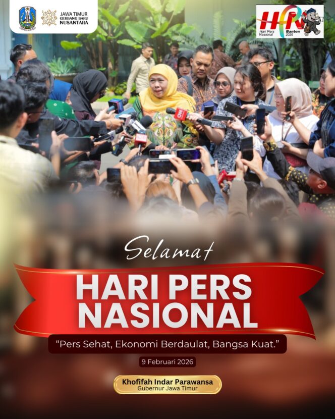 
Gubernur Khofifah Dorong Jurnalisme Berkualitas di Peringatan Hari Pers Nasional 2026