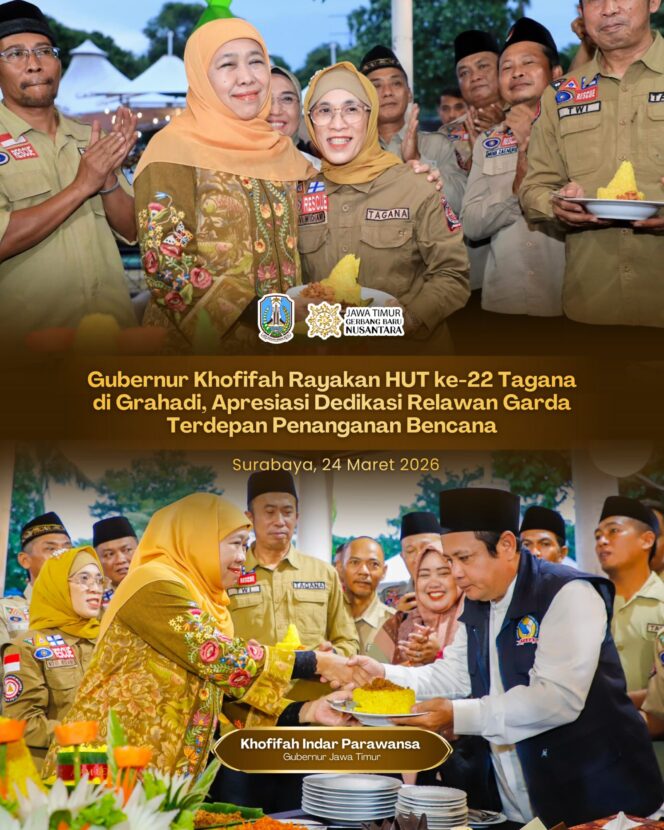 
Gubernur Khofifah Apresiasi Tagana Jatim yang Sigap dan Multi-Skill, Siap Hadir di Setiap Situasi Bencana