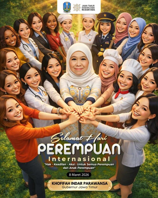 
Gubernur Khofifah Indar Parawansa Sebut Perempuan Bukan Hanya Penerima, tapi Pelaku Utama Pembangunan