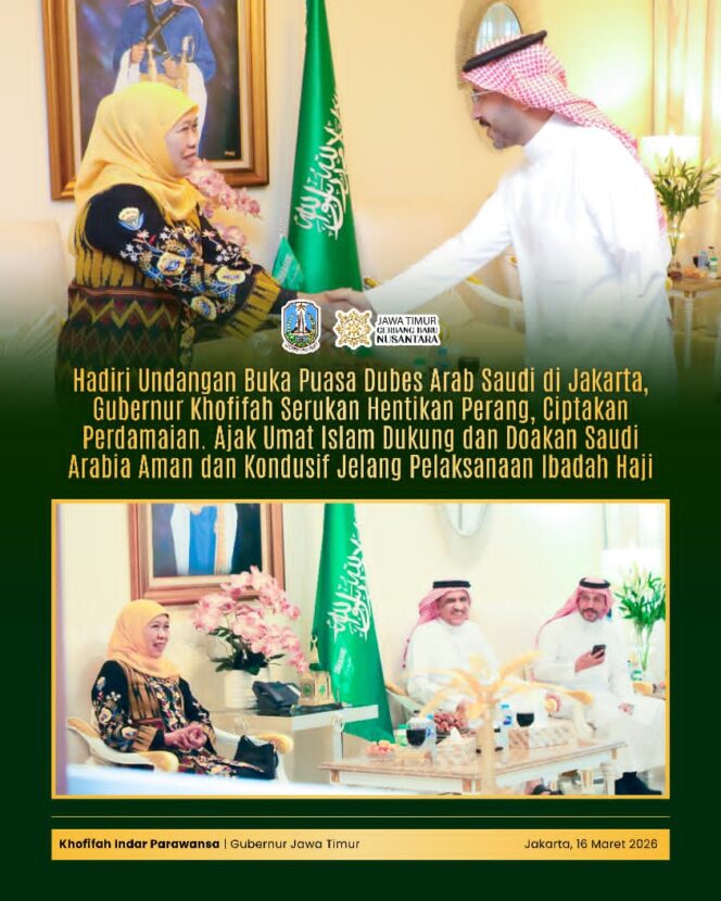 
Gubernur Khofifah Serukan Hentikan Perang dan Perkuat Perdamaian di Kawasan Timur Tengah