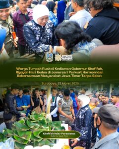 Gubernur Khofifah Ajak Pererat Kebersamaan, Riyayan Jemursari Jadi Ruang Hangat Silaturahmi Warga