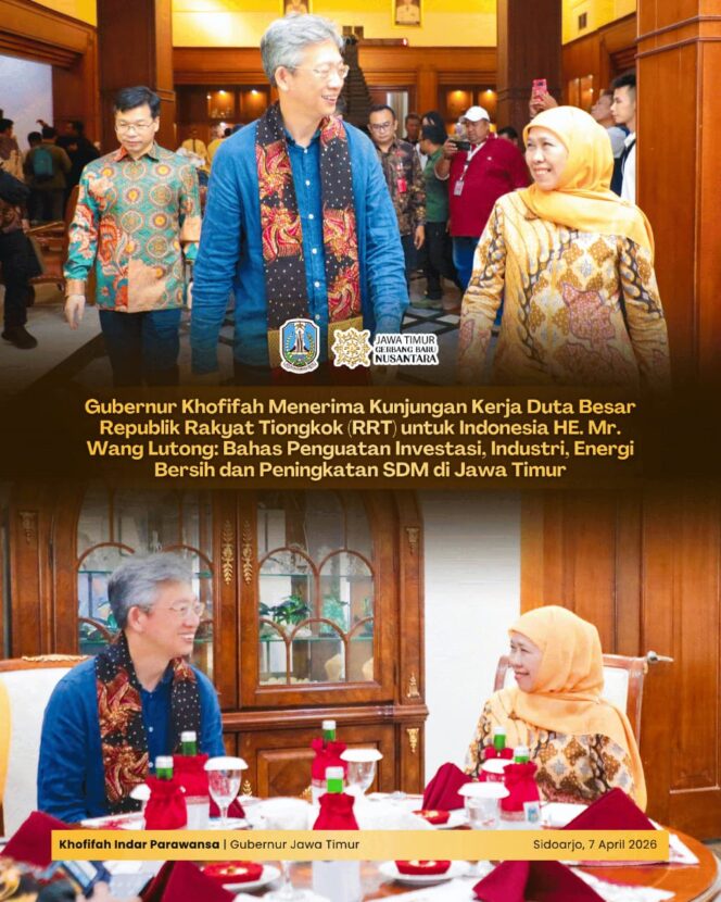 
Gubernur Khofifah Dorong Kolaborasi Jatim–RRT di Sektor Industri Energi Bersih dan SDM, Sekaligus Perluas Akses Investasi