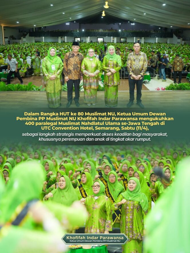 
Pada HUT ke-80 Muslimat NU, Khofifah Tegaskan Peran Strategis 400 Paralegal dalam Perlindungan Hukum dan Resolusi Konflik Sosial