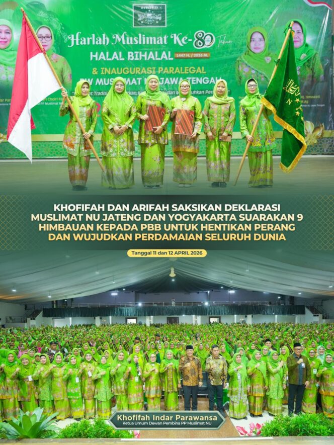 
Gubernur Khofifah Saksikan Deklarasi Muslimat NU, Dorong Penghentian Konflik dan Perlindungan Warga Sipil