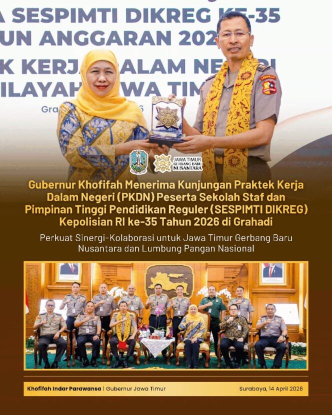 
Gubernur Khofifah Dorong Sinergi TNI-Polri dalam Ketahanan Pangan, Paparkan Best Practice Jatim ke Peserta SESPIMTI