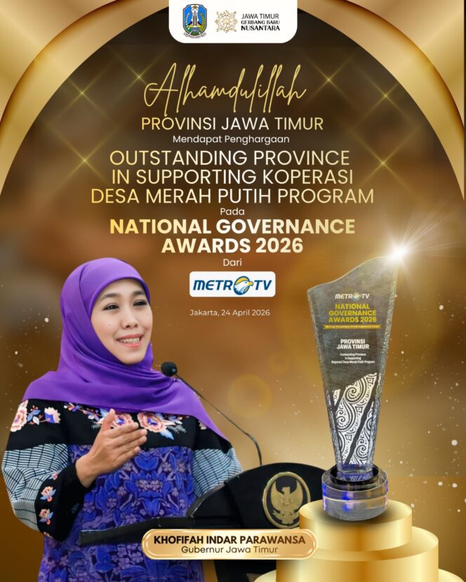 
Gubernur Khofifah Tegaskan Koperasi Desa Jadi Pilar Penguatan Ekonomi Rakyat Usai Raih Penghargaan Nasional