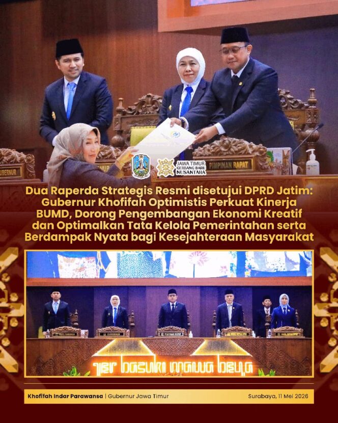 
Gubernur Khofifah Sebut Ekonomi Kreatif dan Hilirisasi Jadi Motor Pertumbuhan Baru Jatim