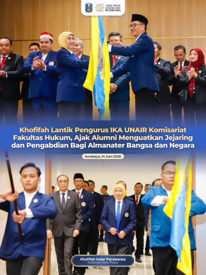 
Khofifah Ajak Alumni FH UNAIR Tingkatkan Pengabdian bagi Almamater, Bangsa, dan Negara