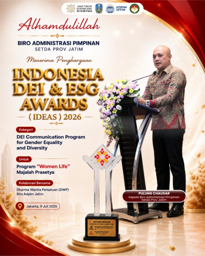 
Program Women Life Biro Adpim Jatim Diapresiasi di IDEAS 2026, Perkuat Representasi Perempuan dalam Komunikasi Publik Pemerintah