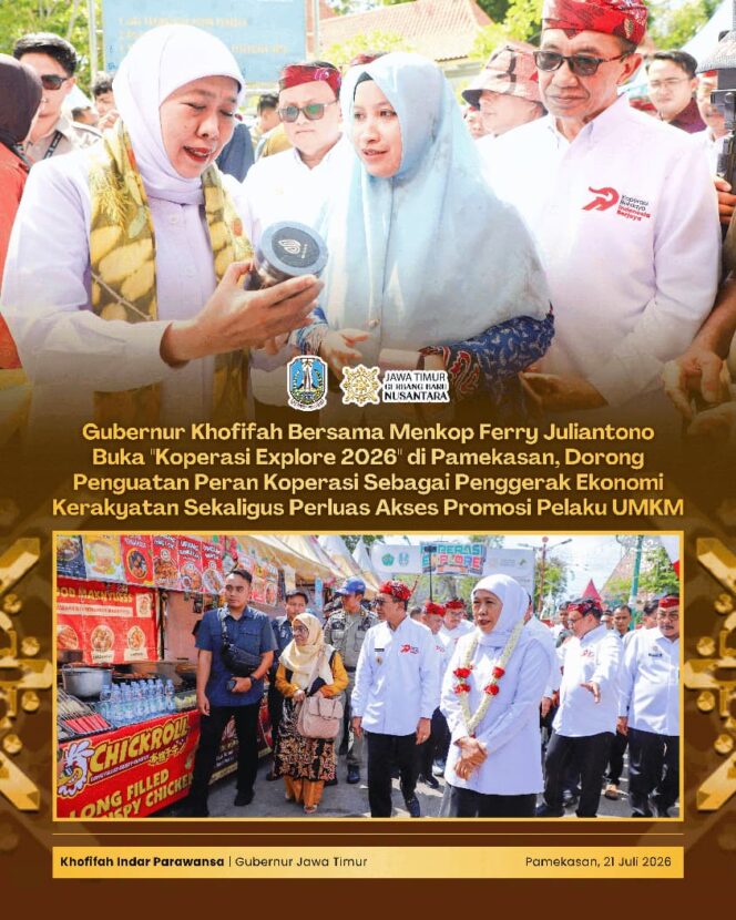 
Koperasi dan UMKM Jadi Fondasi Ekonomi Jatim, Gubernur Khofifah Ajak Perkuat Ekosistem Usaha Rakyat