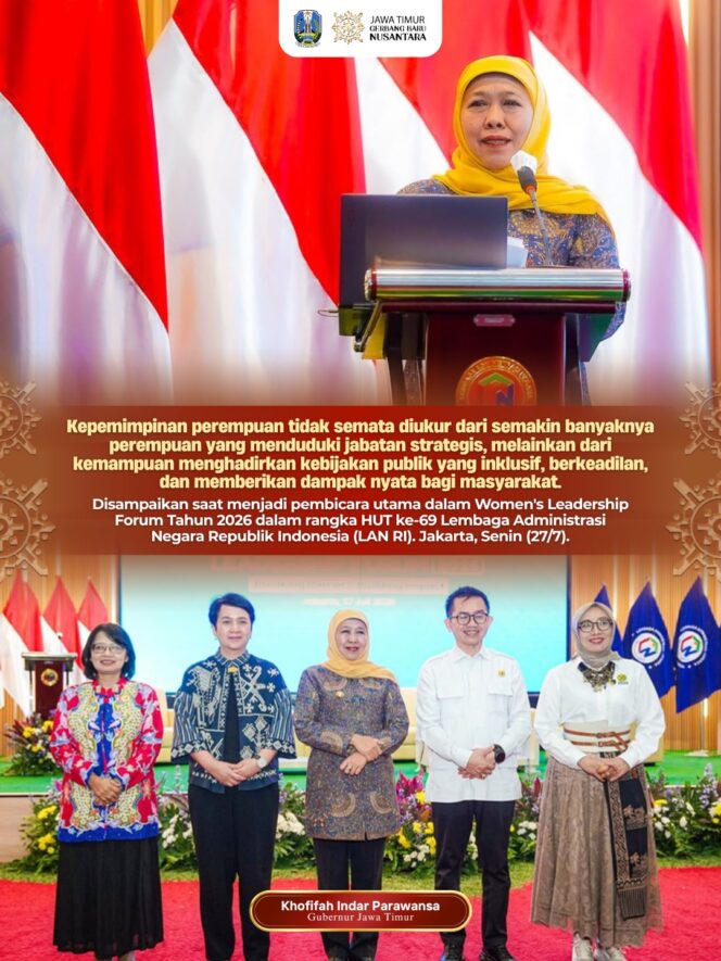 
Dari Women’s Leadership Forum, Khofifah Tegaskan Kepemimpinan Perempuan Harus Berorientasi pada Dampak dan Keadilan