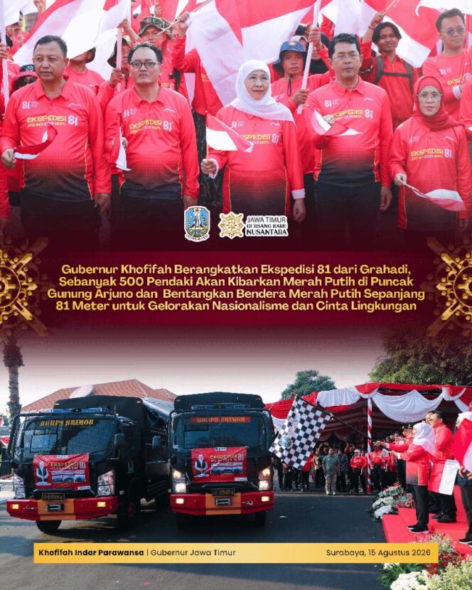 
Ekspedisi 81 Hadirkan 500 Pendaki dan Tanam 500 Pohon di Arjuno, Gubernur Khofifah Tekankan Kedaulatan Ekologi