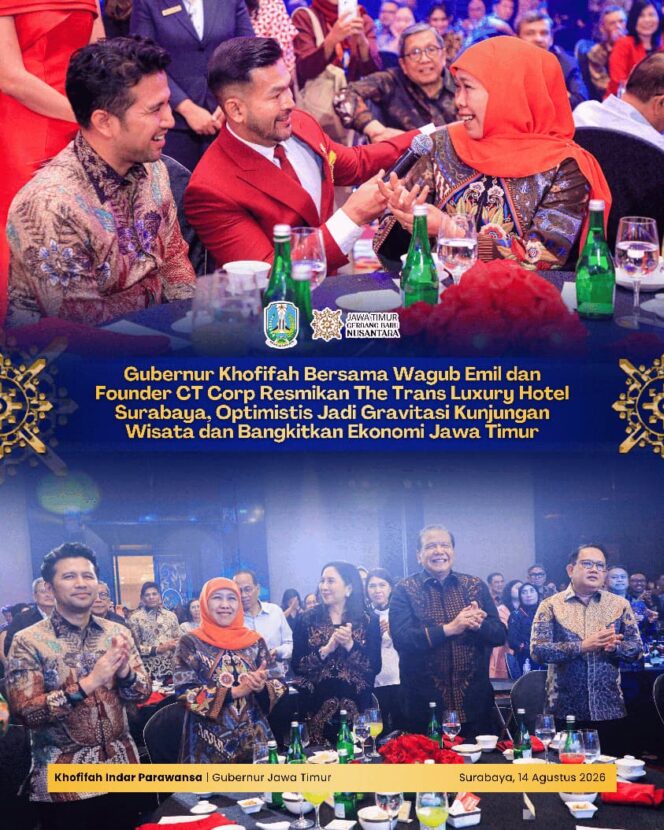 
Investasi Baru di Surabaya, Gubernur Khofifah Dorong The Trans Luxury Hotel Perkuat Ekosistem Pariwisata dan Ekonomi Kreatif