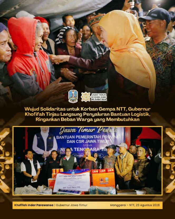 
65,7 Ton Logistik Dikirim ke Manggarai, Gubernur Khofifah Pastikan Bantuan Sesuai Kebutuhan Warga Terdampak