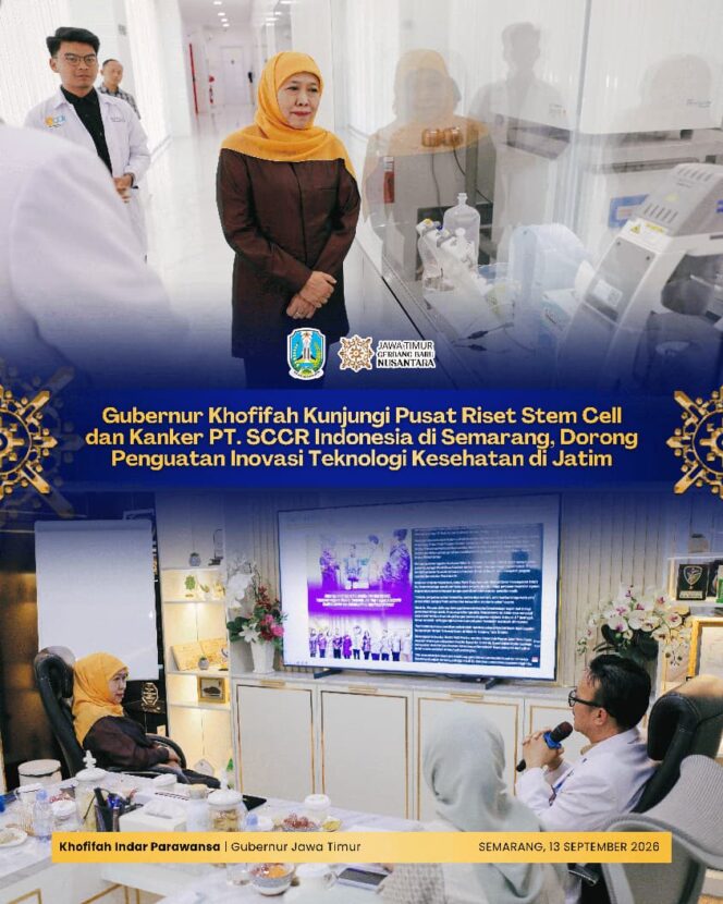 
Riset Stem Cell dan Kanker Terus Berkembang, Gubernur Khofifah Dorong Jawa Timur Bangun Ekosistem Inovasi Kesehatan Terintegrasi