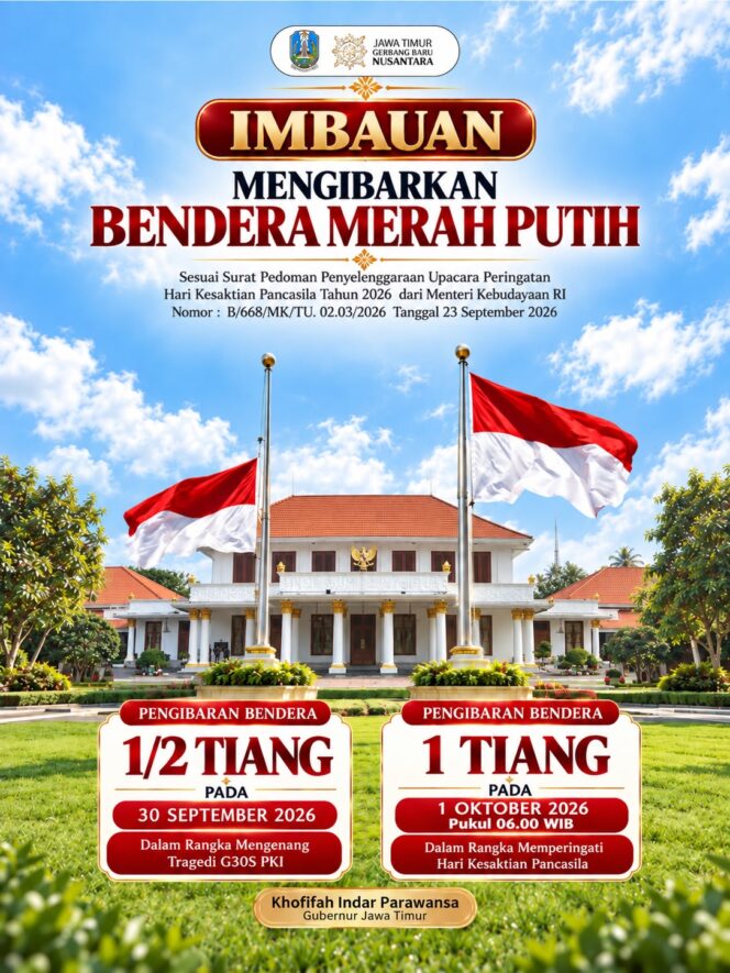 
Dua Momen Peringatan Nasional, Gubernur Khofifah Ajak Masyarakat Jatim Kenang Sejarah dan Teguhkan Persatuan