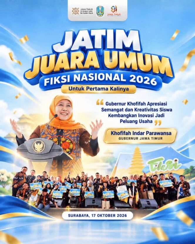 
Jatim Cetak Sejarah Juara Umum FIKSI 2026, Gubernur Khofifah Sebut Buah Manis Ekosistem Vokasi
