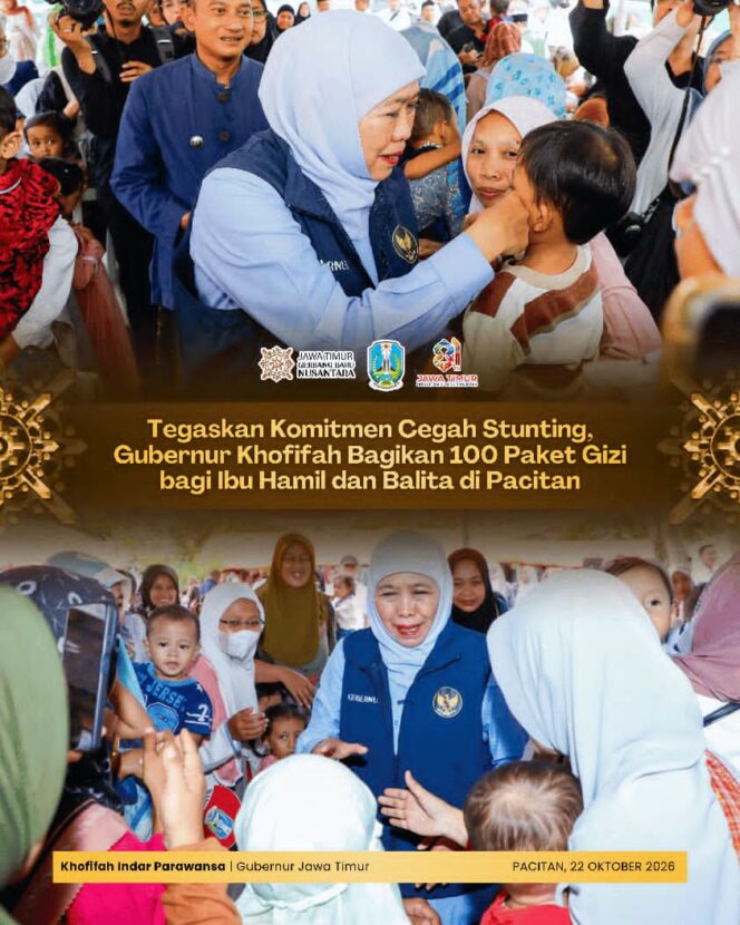 
Gubernur Khofifah Targetkan Prevalensi Stunting Jatim Turun Jadi 12 Persen pada 2029